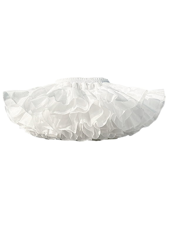 Women Tiered Crinoline Skirt Tutus Skirt Petticoat 25/35/45cm Half Slip