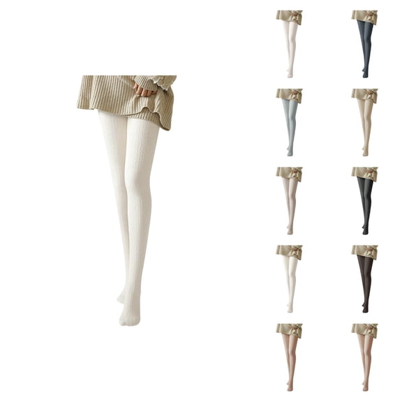 Women Tights 2026 Fall Winter Cute Cable Knit Soft Leggings Stockings Pantyhose Opaque Tights