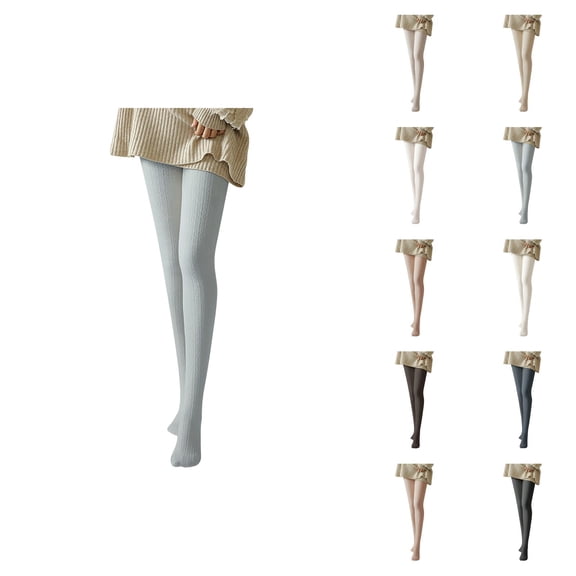 Women Tights 2026 Fall Winter Cute Cable Knit Soft Stockings Leggings Pantyhose Opaque Tights