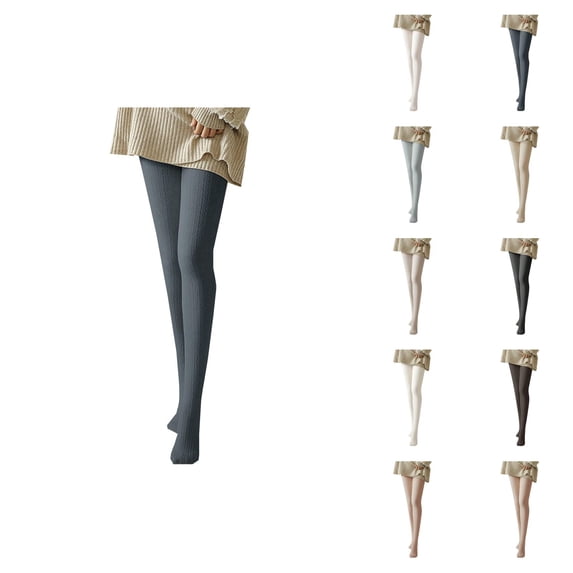 Women Tights 2026 Fall Winter Cute Cable Knit Soft Leggings Stockings Pantyhose Opaque Tights