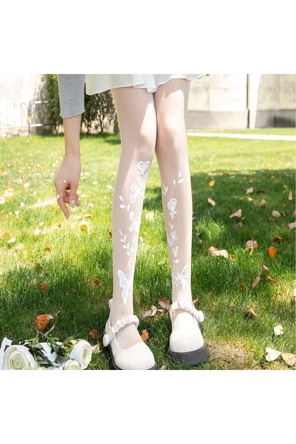 Women Tights Sheer High Waist Pantyhose Vintage Control Top Stockings Siwa 5 Tall Womens Tights Girls Thigh High Rave Burger Suspenders Lingerie for Women Mesh Stockings Indestructible Nylons in