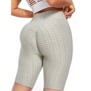 Women Tiktok Butt Leggings Anti Cellulite Scrunch Butt Lifting Hot Short Pants Textured Push Up Booty Tights Pants