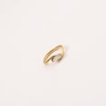 thumbnail image 1 of Women Titanium Steel Ring Plated 18K Gold With Horse Eye Zircon Geometric Tree Design Gift For Her Modern Look, 1 of 10