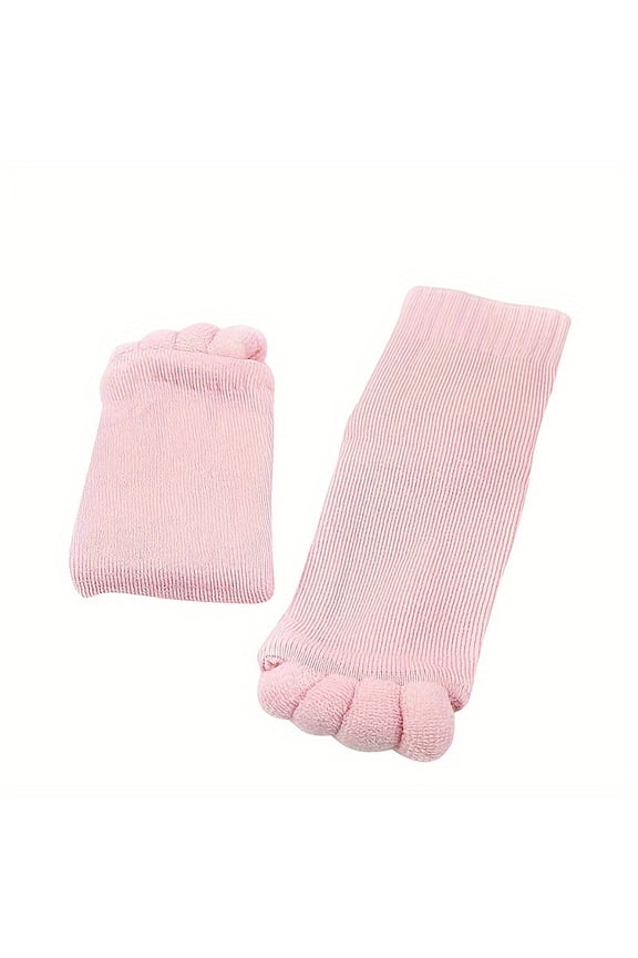 Women Toe Separator Socks Toeless Foot Alignment Socks for Yoga GYM Massage Pain Relief Improves Circulation Stretchy