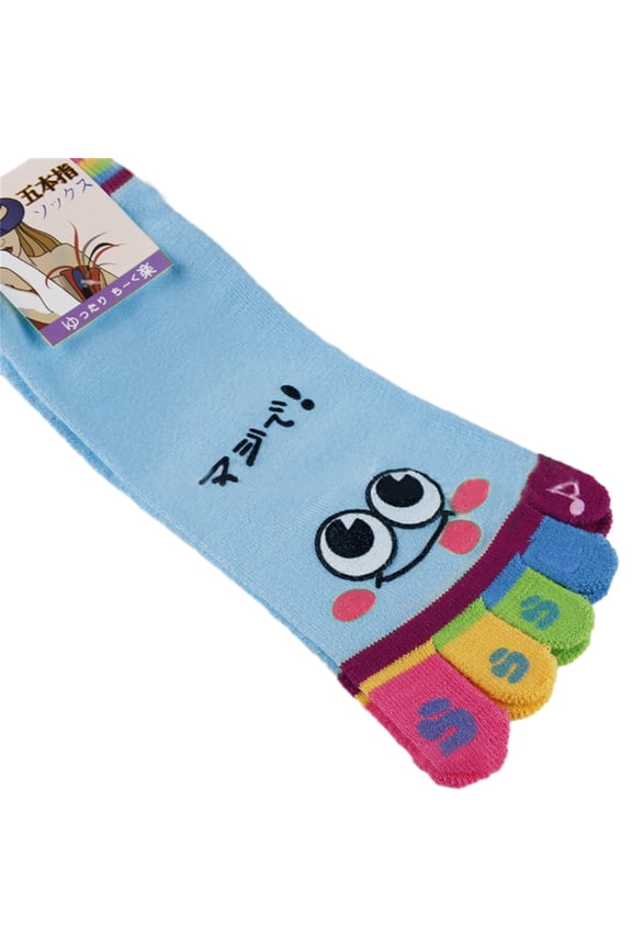 Women Toe Socks Cotton Booties Socks Funny Novelty Five Finger Socks Cartoon Ankle