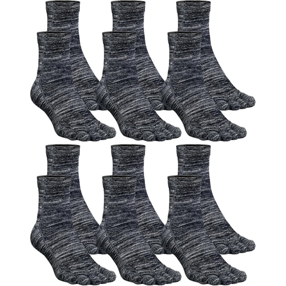 Women Toe Socks Cotton Crew Breathable Socks with Toes for Women Men Athletic Running