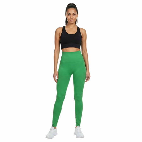 COUVER Women's Seamless 5.5 Inch Extra Wide Waistband High Rise Leggings Green One Size