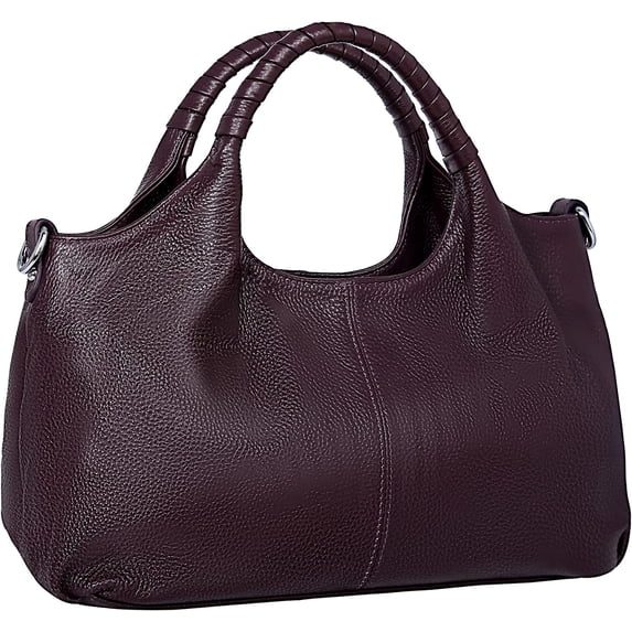 Women Top Handle Satchels Leather Handbags Large Capacity Work Tote Shoulder Crossbody Bags,Coffee