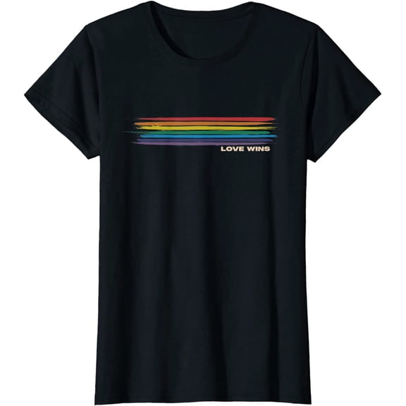 Women Top Love Wins Be Yourself Month Rainbow LGBTQ Equality Pride Casual T-Shirt