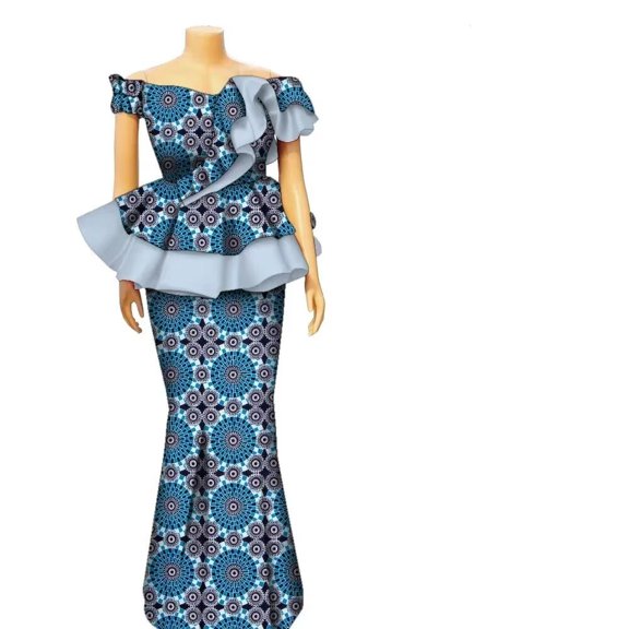 Women Top Skirts Set African Clothes O-neck Half Sleeve Dashiki Blouse Tops and Skirts Long Dress African Outfit