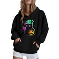 thumbnail image 1 of Women Tops Under $5 ! Yrmaups Sweatshirts for Women Funny Casual Long Sleeve Cute Spooky Graphic Print Hooded Shirts Fall Season Halloween Plus Size Hoodies Costume, 1 of 4