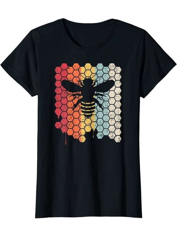 Women Tops Bee Shirt Retro Style Beekeeper Short Sleeve T-Shirt