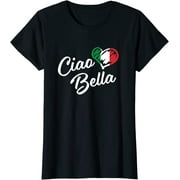 Women Tops Ciao Bella Shirt Italian Hello Beautiful Gift Short Seelve Casual T-Shirt