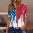 thumbnail image 1 of Women Tops under $5! Cagogo Ladies 4th of July Shirts Independence Day Patriotic Graphic Summer Trendy T-shirts Short Sleeve Stars Stripes American Flag Dressy Casual Tunic Tops Clothes, 1 of 5