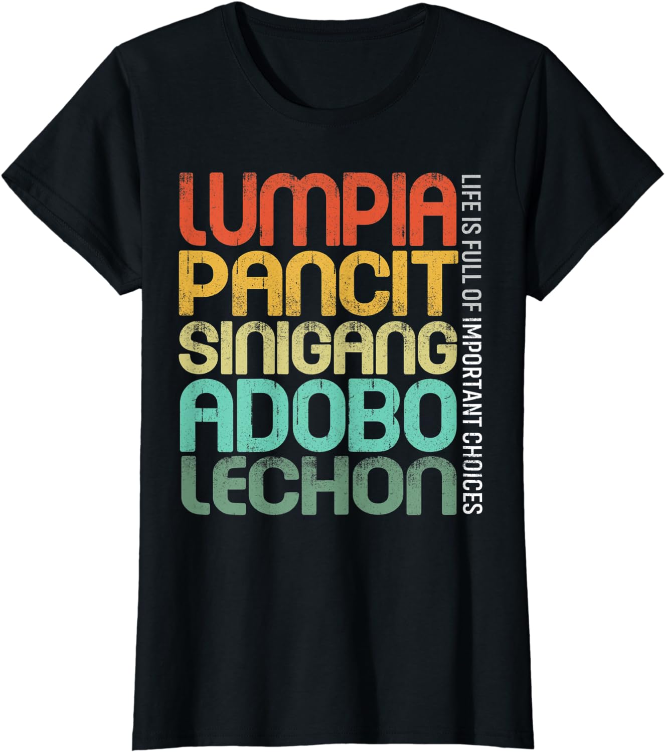 Women Tops Filipino Philippine Food Lumpia Pancit Sinigang Adobo Lechon