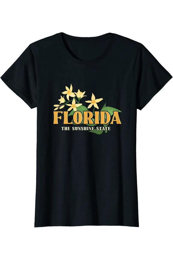Women Tops Florida FL Sunshine State Short Sleeve Casual T-Shirt