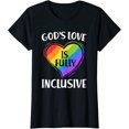 thumbnail image 1 of Women Tops Gay Funny God's Love Is Fully Inclusive Christian Pride T-Shirt, 1 of 3
