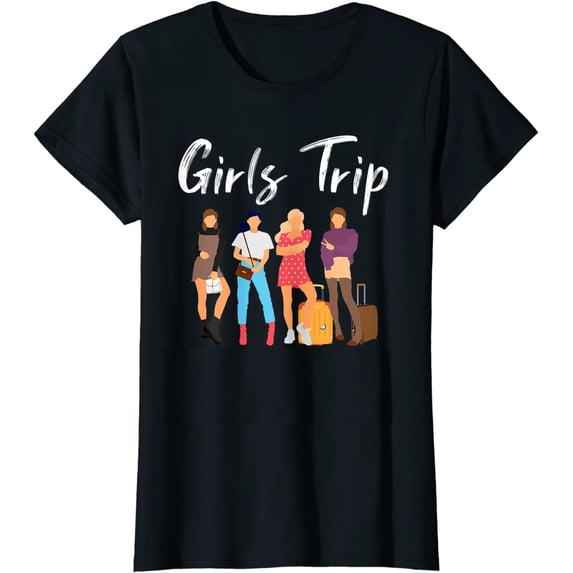 Women Tops Girls Trip Funny Best Friends Summer Holiday Short Seelve T-Shirt