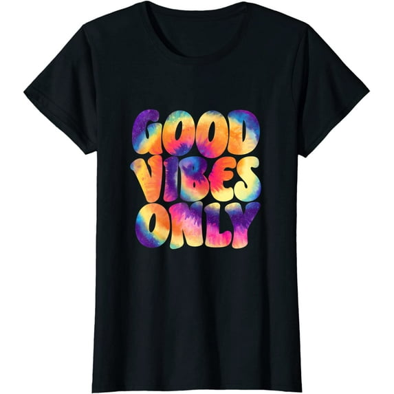 Women Tops Good Vibes T-shirt Positive Vibes Only Short Seelve Casual T-Shirt