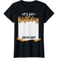 thumbnail image 1 of Women Tops It's My Birthday Sign My Shirt Funny Birthday Short Sleeve T-Shirt, 1 of 3