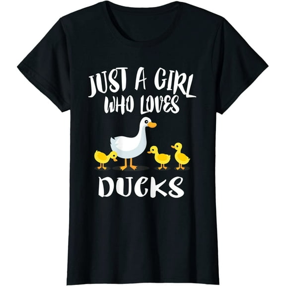 Women Tops Just A Girl Who Loves Ducks Duck Owner Lover Gift Short Sleeve T-Shirt