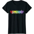 thumbnail image 1 of Women Tops LGBT Be Kind Pride LGBT Ally Rainbow Flag Retro Vintage Casual T-Shirt, 1 of 3