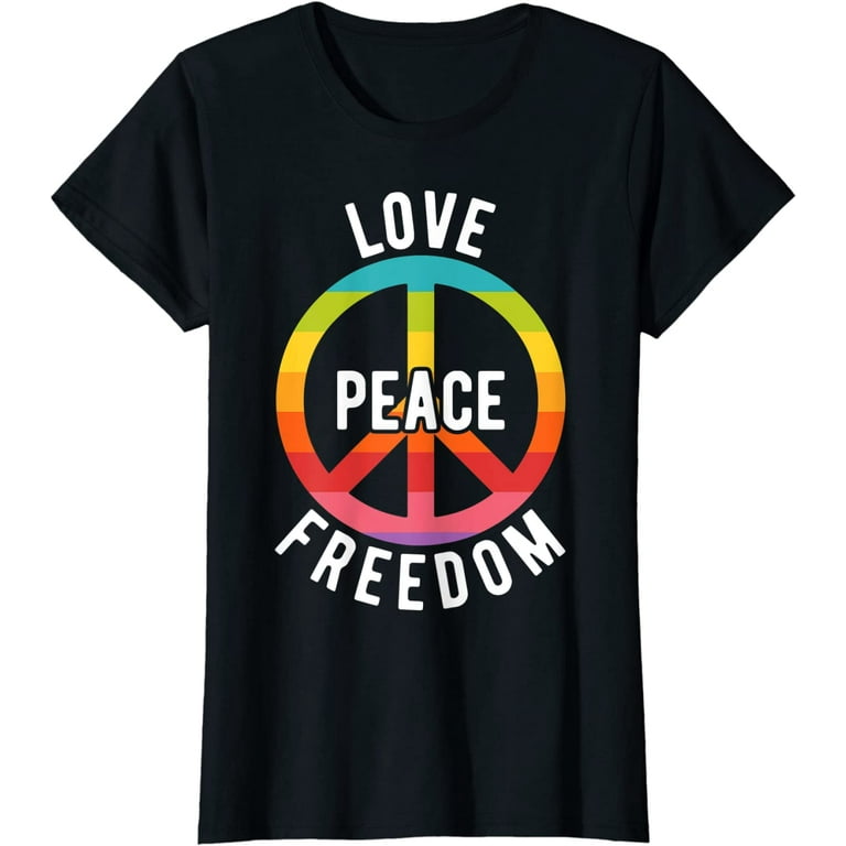Peace Love T-Shirt Hippie Costume Tie Die 60s 70s Peace Love T-Shirt Hippie Costume Tie Die 60s 70s