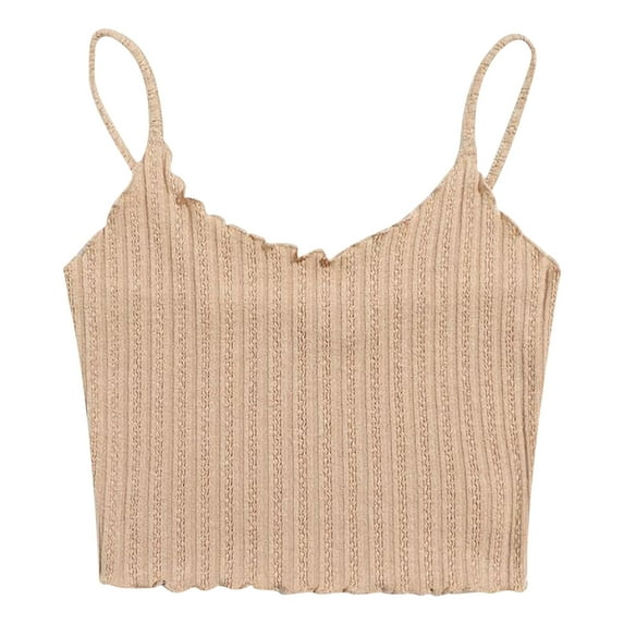 Women Tops Sleeveless Pullover Vest Tank Crop Shirts