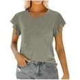 thumbnail image 1 of Women Tops Crew Neck Tees for Women Womens Short Sleeve Tops Womens Clothing, 1 of 6