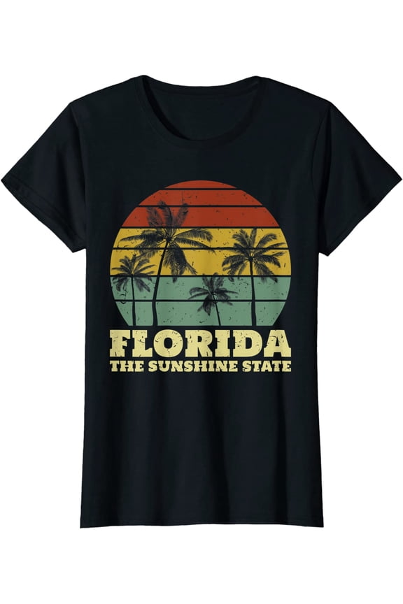 Women Tops Summer Florida The Sunshine State Surf Style Short Sleeve Casual T-Shirt
