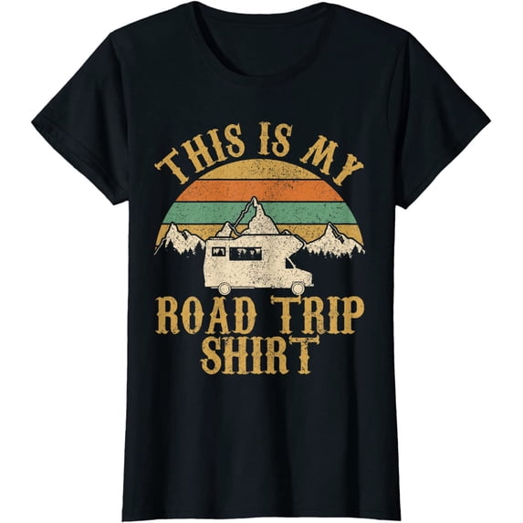 Women Tops This Is My Road Trip Shirt RV Camping Tshirt Camper Gift Casual T-Shirt