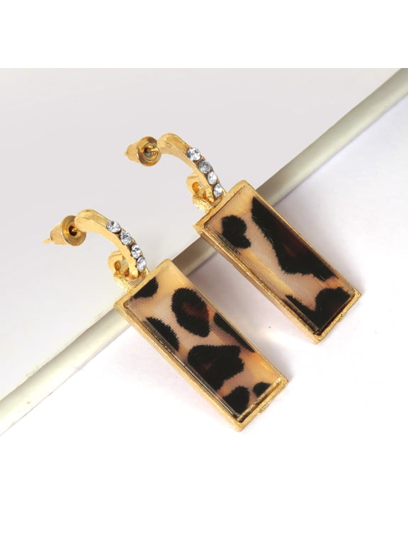 Women Tortoise Shell Resin Bar Earrings Dangle Drop Fashion Earrings for Women Gifts for Her Online