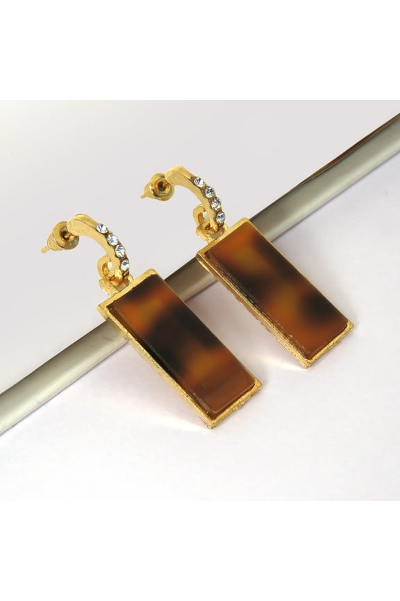 Women Tortoise Shell Resin Bar Earrings Dangle Drop Fashion Earrings for Women Gifts for Her Online