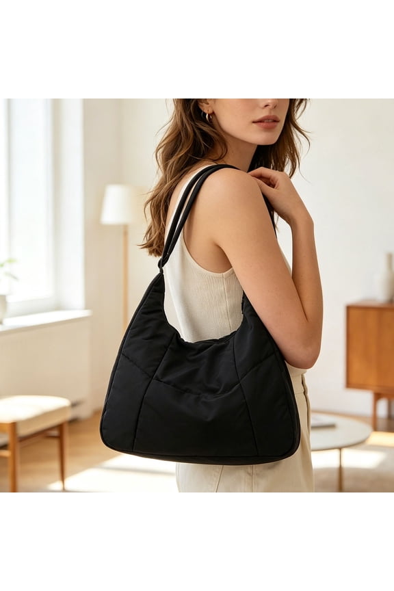 Women Tote Backpack Shoulder Bag, Large Capacity Nylon Multi Functional Convertible Crossbody School Work Commute Travel Organizer Bag, for School Office Commute Travel Shopping Women