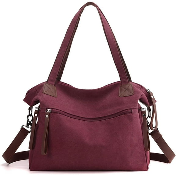 Women Tote Bag Canvas Handbag Large Capacity Shoulder Bag Crossbody Bag Casual Top Handle Bag Messenger Bag