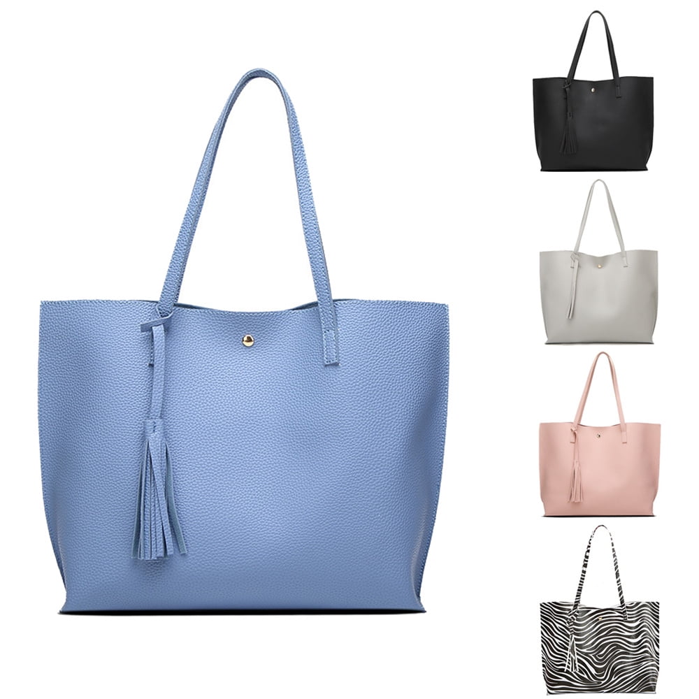 Buy KANVAS KATHA Light Blue Zipper Closure Denim Women's Casual Tote Handbag  | Shoppers Stop