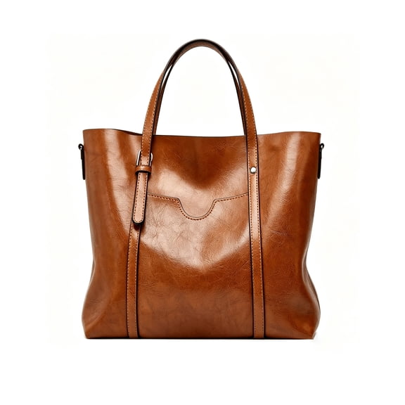 Women Tote Bag, Soft Leather Large Capacity Shoulder Handbag with Detachable Crossbody Strap, Retro Top Handle Work Tote Purse for Office, Commute, Travel, Shopping Everyday Carry on Hand Bag