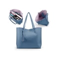 thumbnail image 1 of Women Tote Bag Tassels Leather Shoulder Female Handbags - Blue, 1 of 4