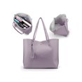 thumbnail image 1 of Women Tote Bag Tassels Leather Shoulder Handbags Fashion Ladies Purses Satchel Messenger Bags - Purple, 1 of 4