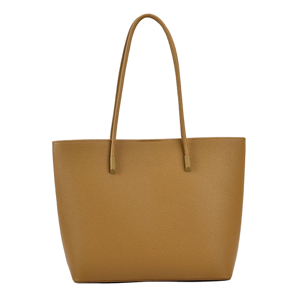 Women's Large Canvas Tote Bag With Pockets - Crossbody/Shoulder Satchel Purse, Light Green