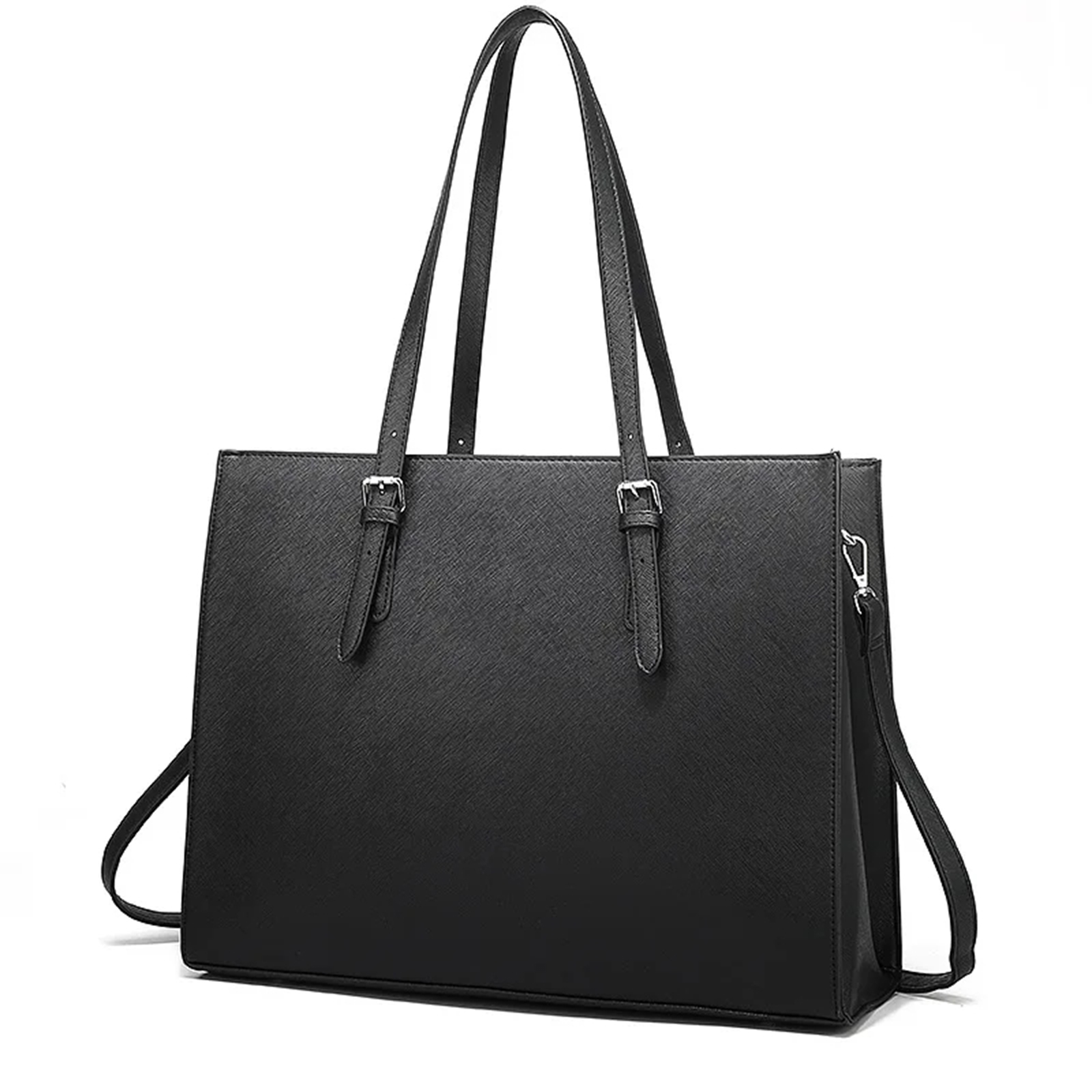 Women Tote Handbag fits 15.6 inches Laptop PU Leather, for Business Work & Travel, Office Shoulder Purse Waterproof Lightweight with Adjustable/Removable Strap