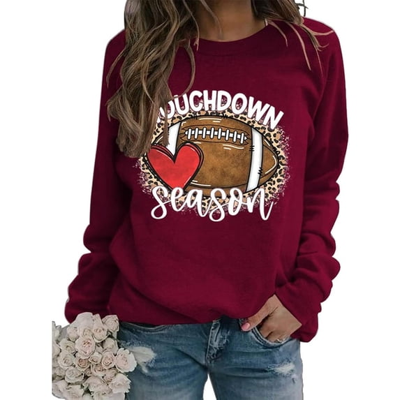 Women Touchdown Season Football Sweatshirt Game Day Football Shirt