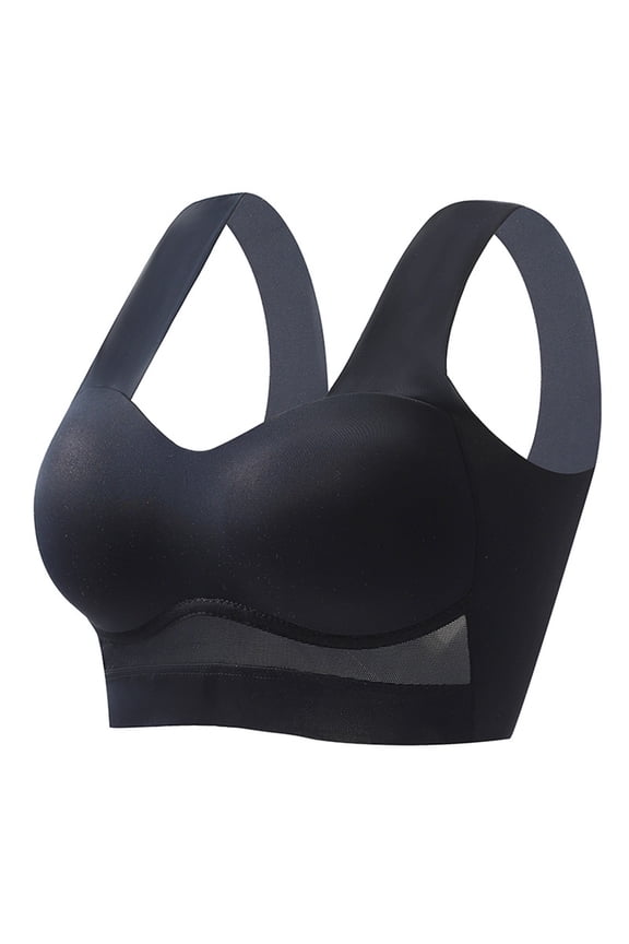 Women Traceless Strap Ice Silk Sports Bra - Fixed Cup Gathering Beautiful Back - Nylon Spandex - Casual Sexy - All Season - Seamless Comfortable Wear