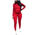 thumbnail image 1 of Women Tracksuit Outfits Casual Sports Long Sleeve Ripped Pullover Hoodie Sweatsuits, 1 of 5