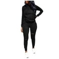 thumbnail image 1 of Women Tracksuit Outfits Casual Sports Long Sleeve Ripped Pullover Hoodie Sweatsuits, 1 of 5