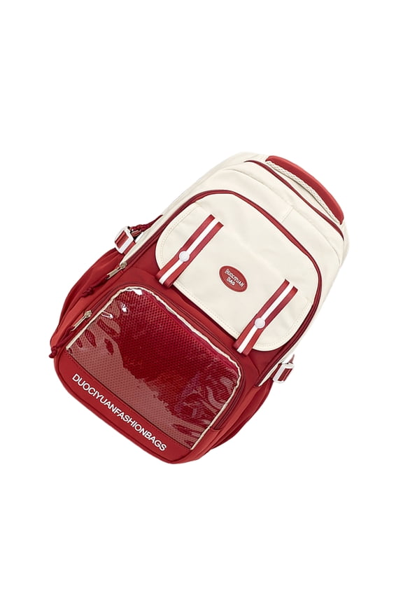 Women Transparent Cute Itabag Backpack with Clear Pocket Japanese Animes Pin Display Backpack Student School Bag