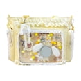 thumbnail image 1 of Women Transparent Square Ita Bag with Pin Display DIY Badge Crossbody Bag W/ Zipper & Pendant for Shopping Travel Work Daily Use (Yellow), 1 of 10