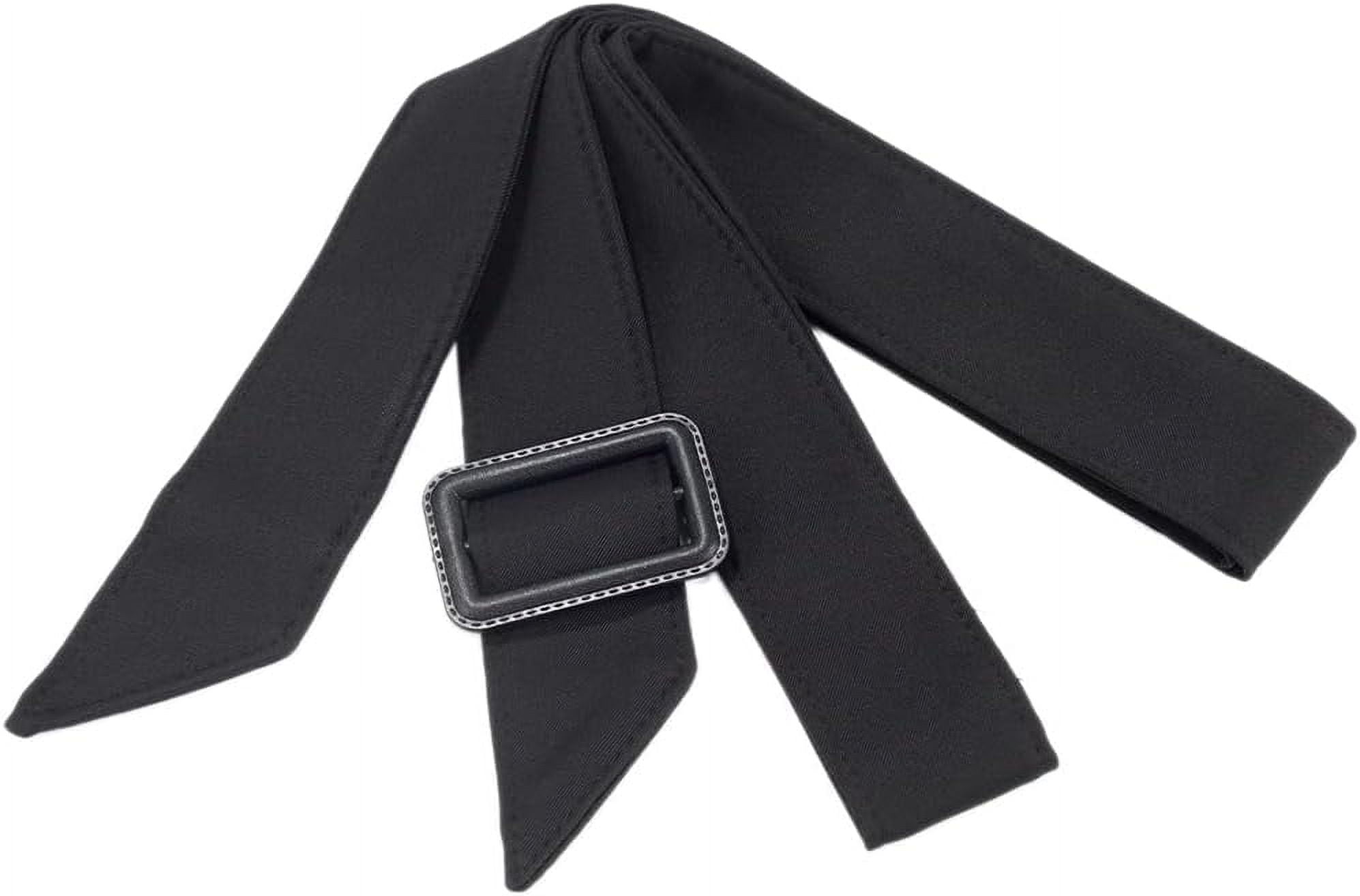 Women Trench Coat Belt 67 Inch Black Polyester Waistband