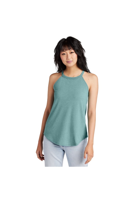 Women Tri Rocker Female Tank Top Heathered Eucalyptus Blue S