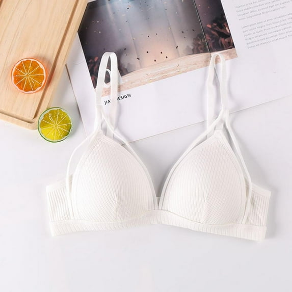 Women Triangle Longline Sports Bra,Ribbed Soft Wirefree Bralette for Teen Sleeping Cami Bra V-Neck Bras